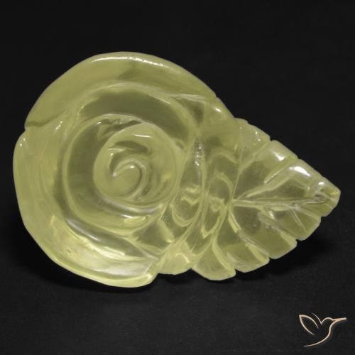 Quartzo Luz amarela Natural 22.42ct, Flor cortada, Transparente