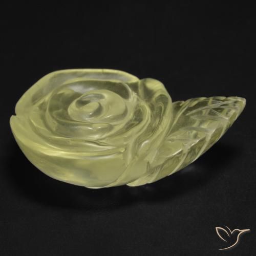 Quartzo Luz amarela Natural 22.42ct, Flor cortada, Transparente