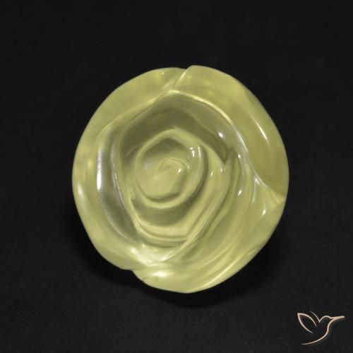 Quartzo Luz amarela Natural 12.57ct, Flor cortada, Transparente