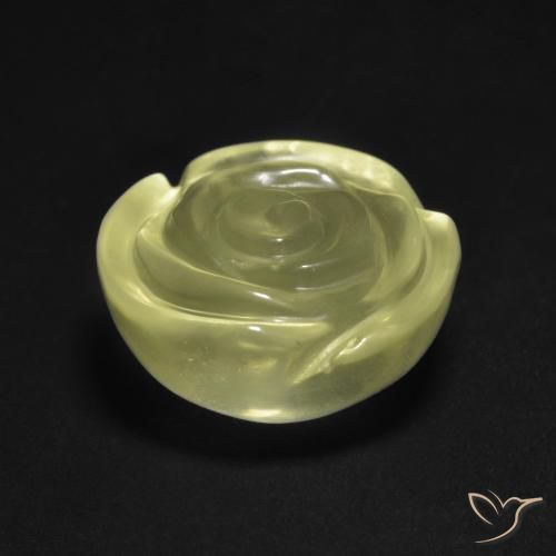 Quartzo Luz amarela Natural 12.57ct, Flor cortada, Transparente