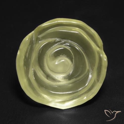 9.71ct Natural Luz amarela Quartzo, Flor cortada, Transparente
