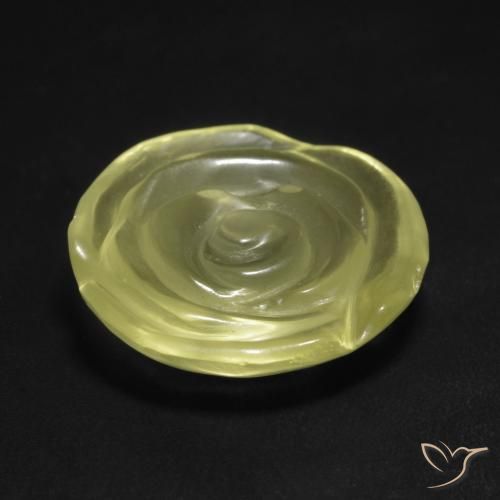 Quartzo Luz amarela Natural 9.71ct, Flor cortada, Transparente