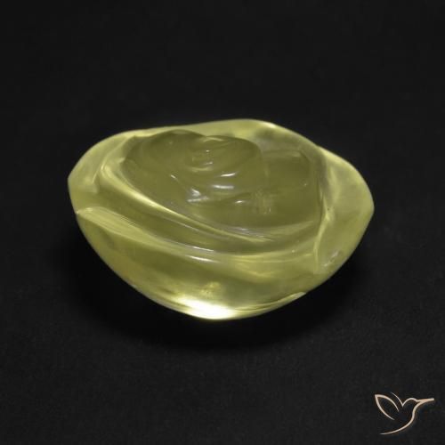 Quartzo Luz amarela Natural 11.71ct, Flor cortada, Transparente