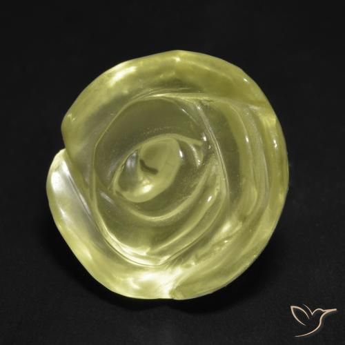 Quartzo Luz amarela Natural 14.21ct, Flor cortada, Transparente