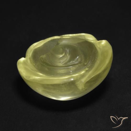 Quartzo Luz amarela Natural 14.21ct, Flor cortada, Transparente