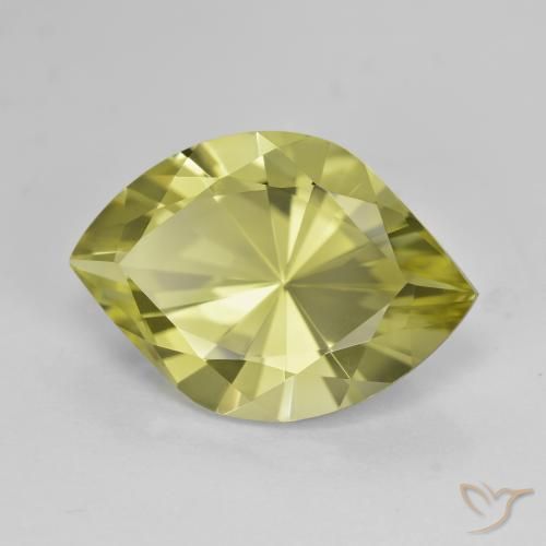 Quartzo Verde Terroso Quente Natural 6.86ct, Marquesa, VVS