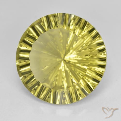 Quartzo Luz verde Natural 16.29ct, Redondo, VVS