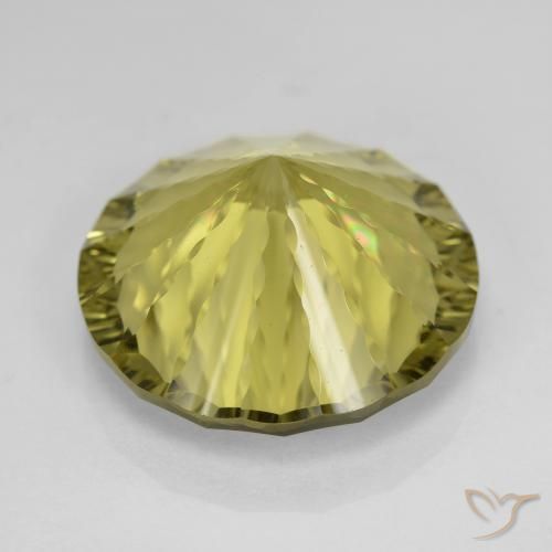Quartzo Luz verde Natural 16.29ct, Redondo, VVS