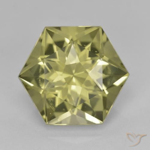 7.91ct Natural Amarelo esverdeado Quartzo, Chique, VVS