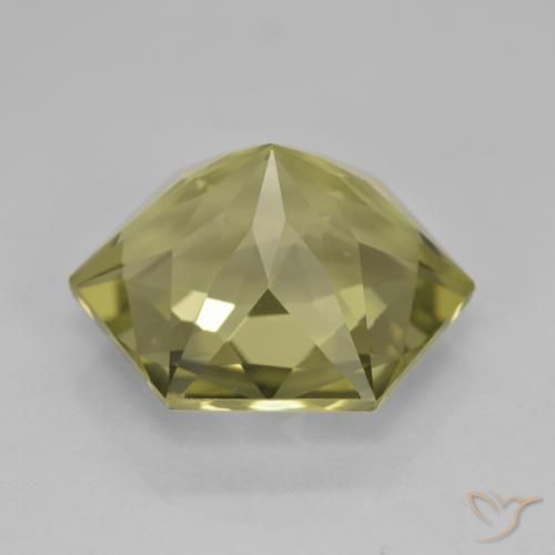Quartzo Amarelo esverdeado Natural 7.91ct, Chique, VVS