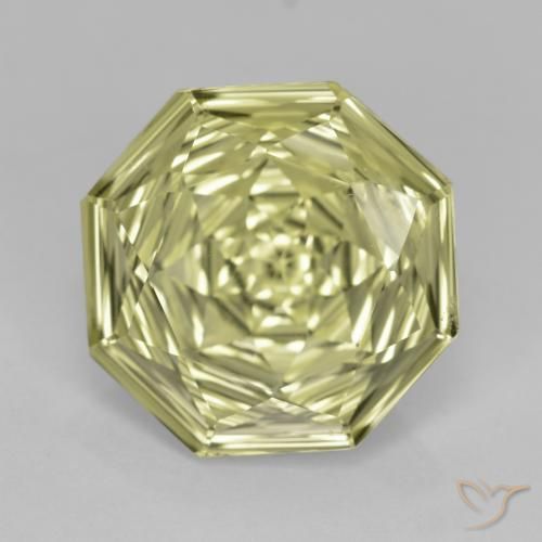 7.51ct Natural Amarelo Creme Pálido Quartzo, Corte Esmeralda, VS