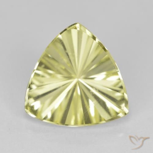 2.34ct Natural Amarelo esverdeado Quartzo, Trilhão, VVS