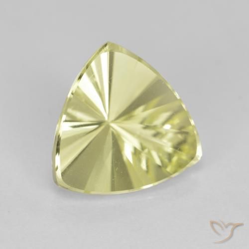 Quartzo Amarelo esverdeado Natural 2.34ct, Trilhão, VVS