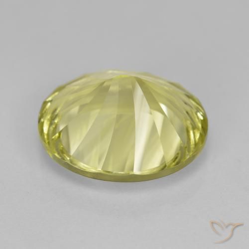 Quartzo Amarelo esverdeado Natural 6.71ct, oval, VVS