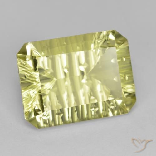 Quartzo amarelo médio Natural 9.90ct, Corte Octógono / Esmeralda, VVS