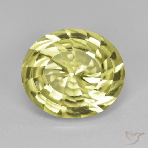 6.98ct Natural amarelo médio Quartzo, oval, VVS