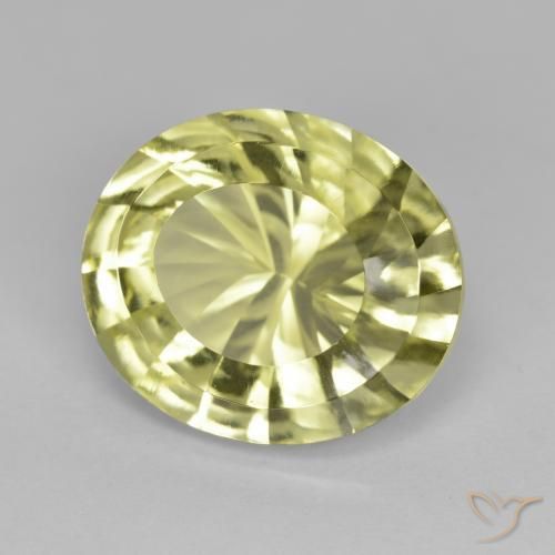 Quartzo amarelo médio Natural 6.76ct, oval, VVS