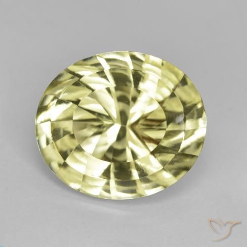 6.69ct Natural amarelo médio Quartzo, oval, VVS