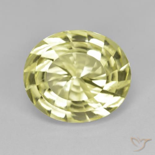 6.88ct Natural amarelo médio Quartzo, oval, VVS