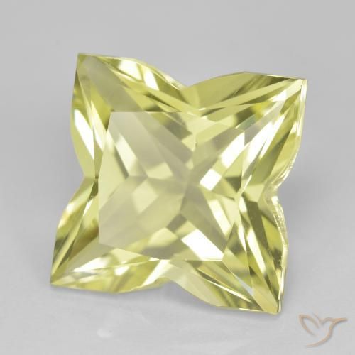 Quartzo Amarelo Esverdeado Claro Natural 7.46ct, Chique, VVS