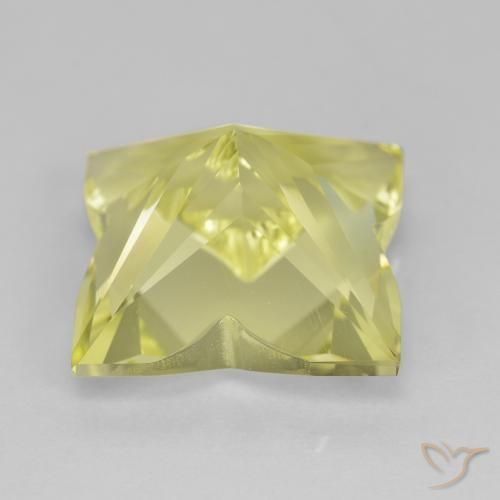 Quartzo Amarelo Esverdeado Claro Natural 7.46ct, Chique, VVS
