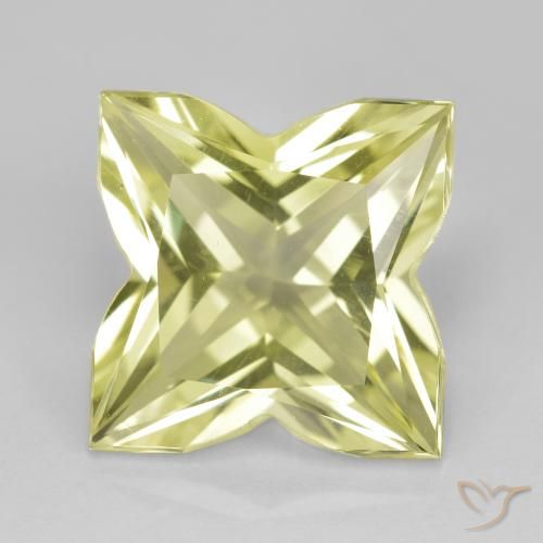 6.97ct Natural Amarelo Esverdeado Claro Quartzo, Chique, VVS