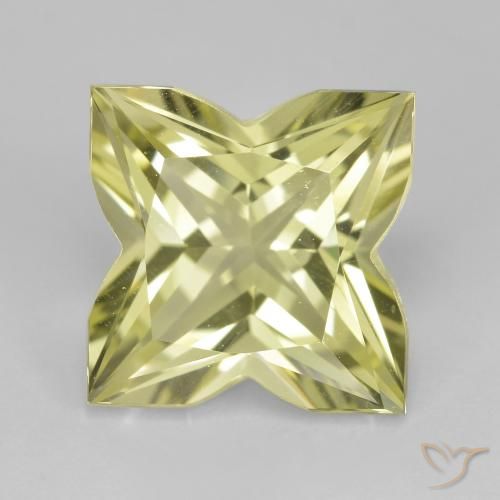 4.25ct Natural Amarelo Esverdeado Claro Quartzo, Chique, VVS