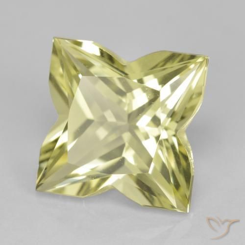 Quartzo Amarelo Esverdeado Claro Natural 4.25ct, Chique, VVS