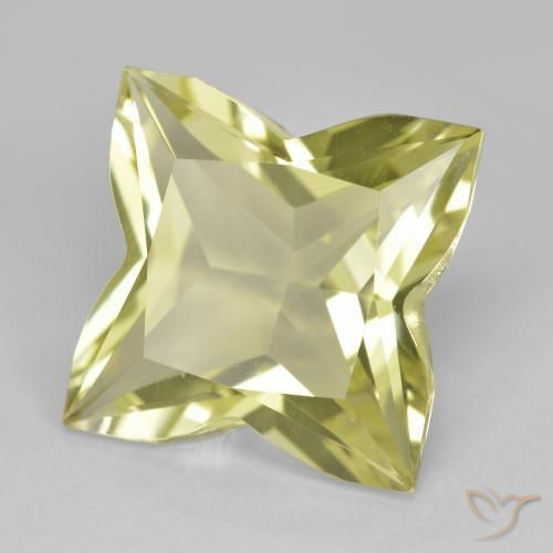 Quartzo amarelo médio Natural 6.88ct, Chique, VVS