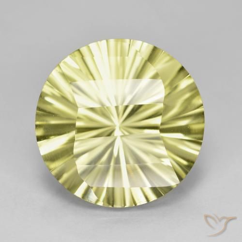 8.64ct Natural Luz amarela Quartzo, Redondo, VVS