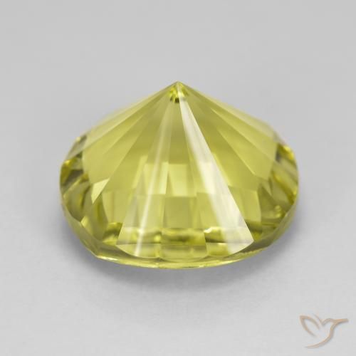 Quartzo amarelo médio Natural 8.84ct, Redondo, VVS