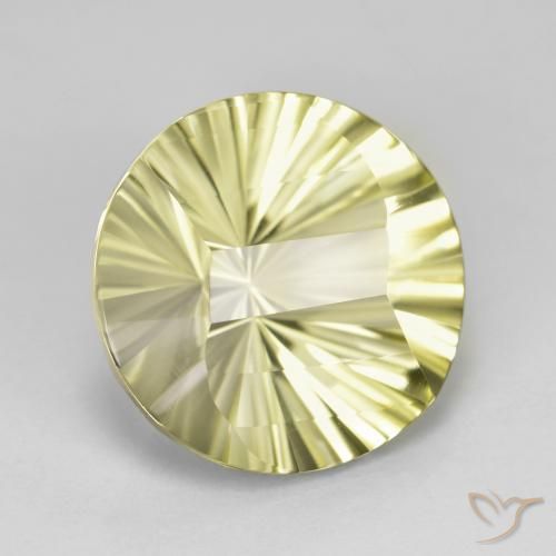 Quartzo Luz amarela Natural 8.46ct, Redondo, VVS