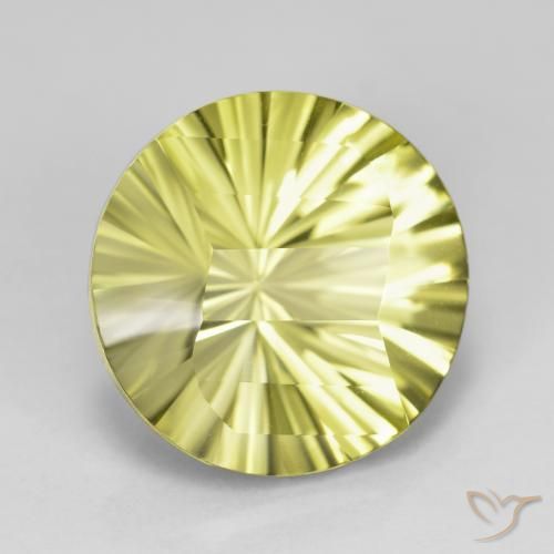 Quartzo amarelo médio Natural 9.03ct, Redondo, VVS