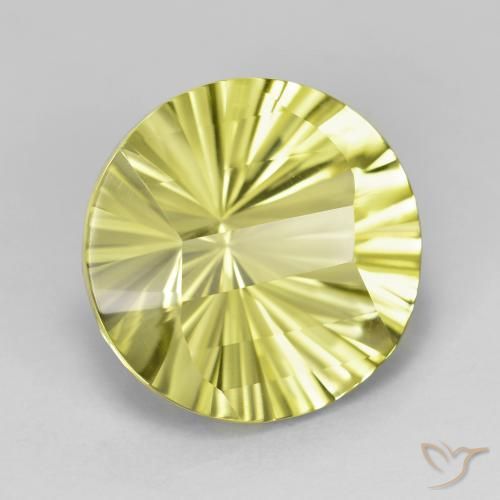 Quartzo Amarelo esverdeado Natural 8.95ct, Redondo, VVS