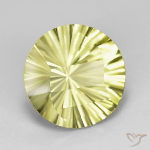 Quartzo amarelo médio Natural 8.22ct, Redondo, VVS