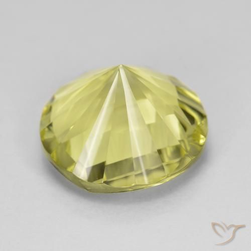 Quartzo amarelo médio Natural 8.22ct, Redondo, VVS