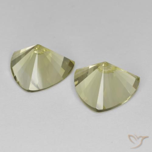 Pedras preciosas de Quartzo Amarelo esverdeado natural de 7.59 ct, Trilhão, VVS-VS