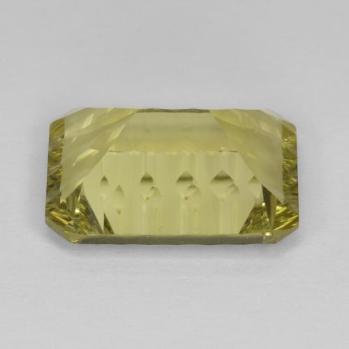 Quartzo amarelo natural 9,22ct, corte esmeralda, VVS