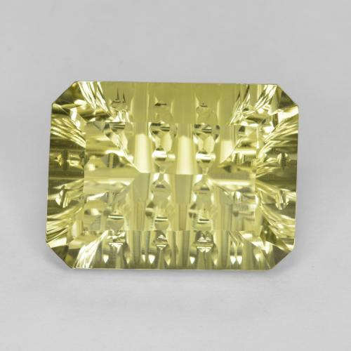 Quartzo amarelo natural 10,32ct, corte esmeralda, VVS