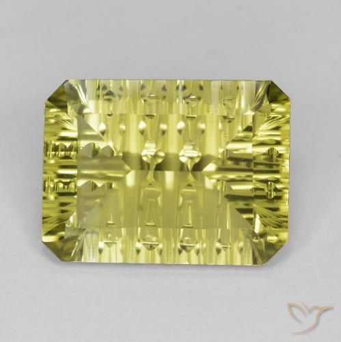 9.03ct Natural Lagoa Amarela Quartzo, Corte Esmeralda, VVS