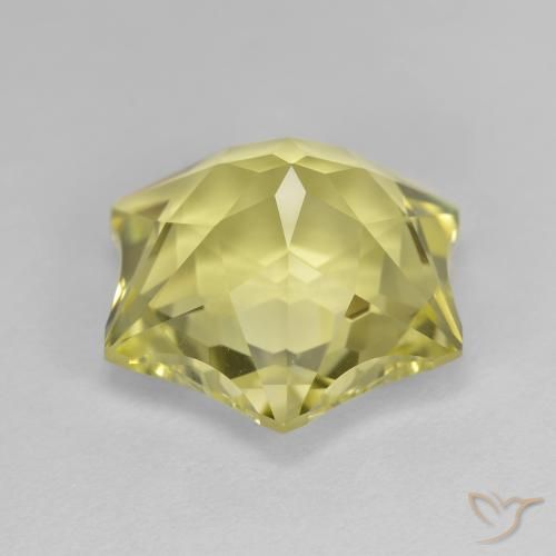 Quartzo Amarelo claro médio Natural 9.91ct, Chique, VVS
