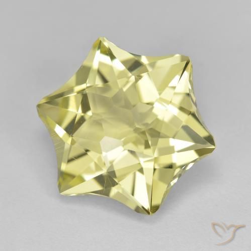Quartzo Amarelo esverdeado Natural 9.34ct, Chique, VVS