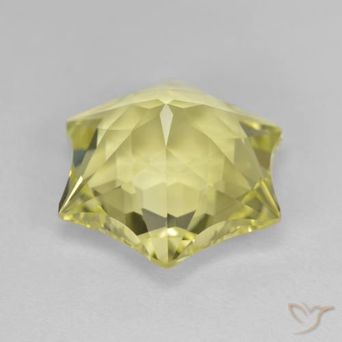 Quartzo Amarelo esverdeado Natural 9.34ct, Chique, VVS