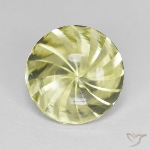 5.31ct Natural amarelo médio Quartzo, Redondo, Transparente