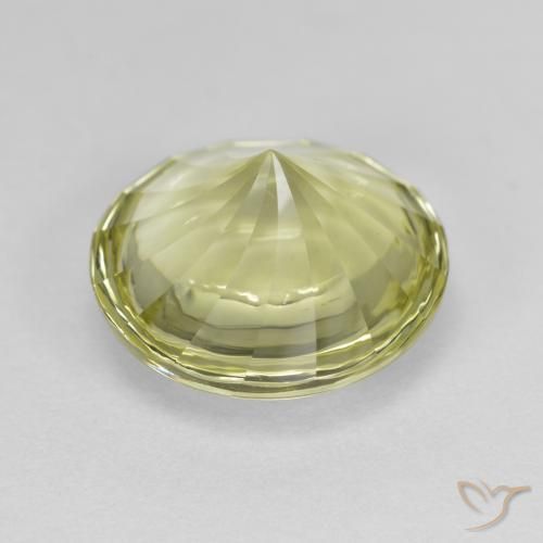 Quartzo amarelo médio Natural 5.31ct, Redondo, Transparente
