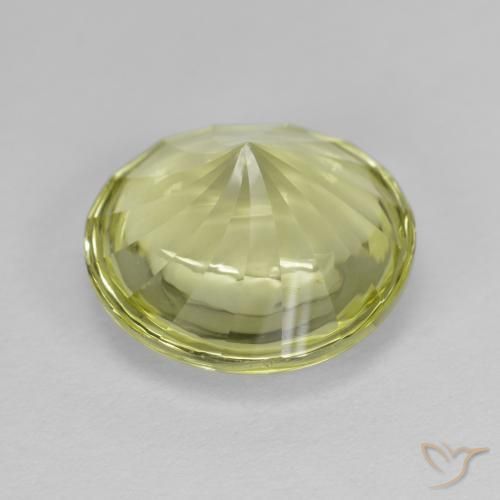 Quartzo Amarelo verde Natural 5.29ct, Redondo, Transparente
