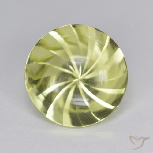 5.41ct Natural amarelo médio Quartzo, Redondo, Transparente, Photo A