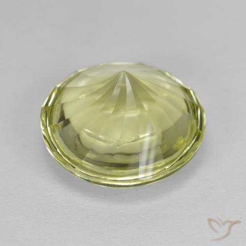 Quartzo amarelo médio Natural 5.41ct, Redondo, Transparente