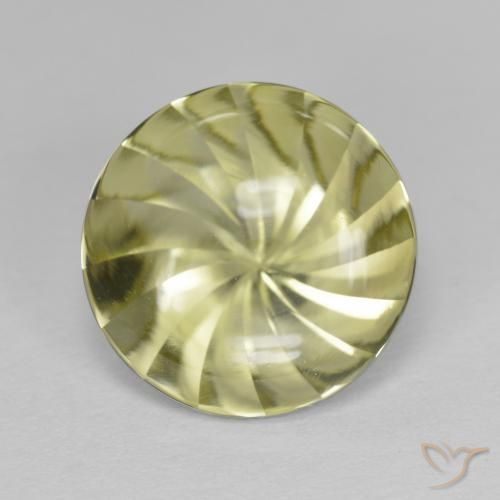5.19ct Natural amarelo médio Quartzo, Redondo, Transparente