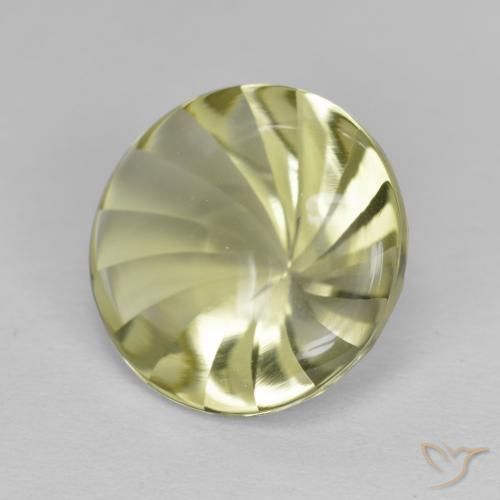 Quartzo amarelo médio Natural 5.19ct, Redondo, Transparente